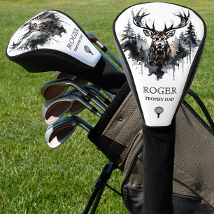 Personalized Elk Hunting Trophy Dad Golf Head Cover