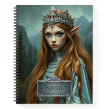 Personalized Elven Queen Notebook with Custom Name