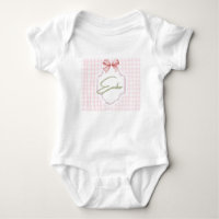 Personalized Ember Baby Girl Nursery Bow&Gingham 