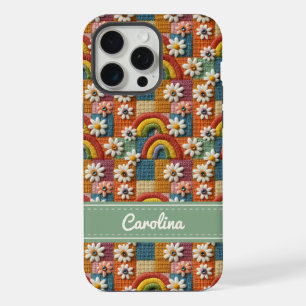 Personalized Embroidered Rainbow Phone Case