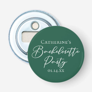 Personalized Emerald Green Bachelorette Party Bottle Opener