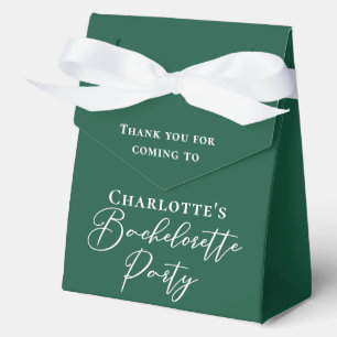 Personalized Emerald Green Bachelorette Party Favour Box