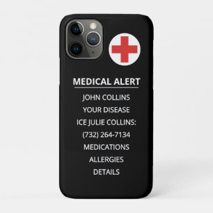 Personalized Emergency Medical Alert ID Phone Tag Case-Mate iPhone Case