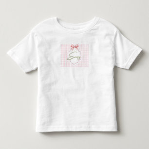 Personalized Emery Baby Girl Nursery Bow&Gingham Toddler T-Shirt