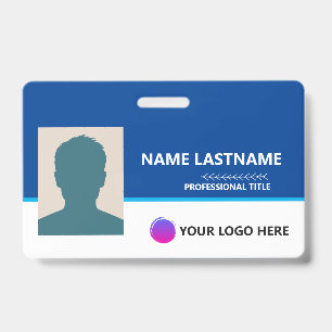 Personalized Employee ID Card - Photo, Barcode, Badge