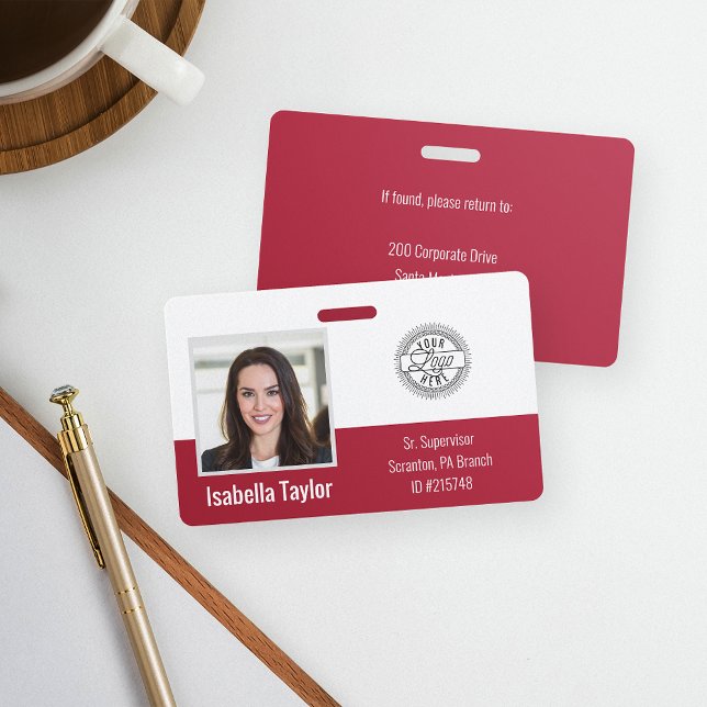 Personalized Employee Photo ID Company Security Badge (Creator Uploaded)