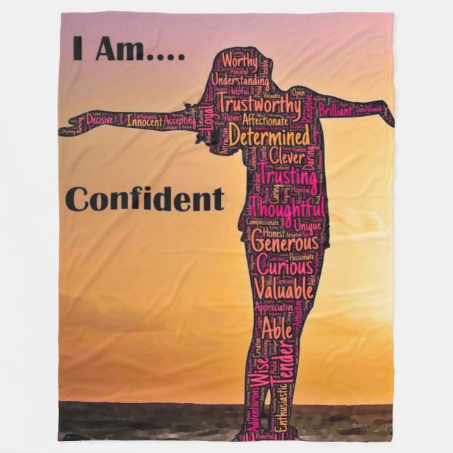 Personalized Empowering Women's Blanket (Front)