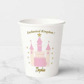 Personalized Enchanted Castle Glass | "Princess Pa Paper Cups
