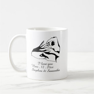 Personalized engaged couple , engagement coffee mug