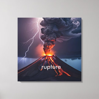 Personalized Erupting Canvas with Lightning Storm Print