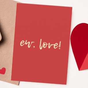 Personalized Ew Love Modern Anti Valentines Holiday Card