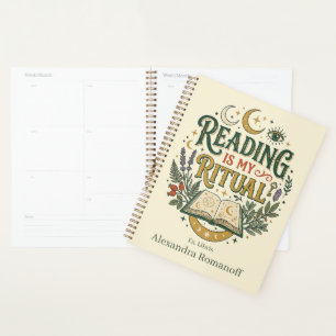 Personalized Ex Libris Reading Is My Ritual Planner