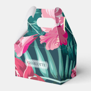 Personalized Exotic Summer Floral Favour Box