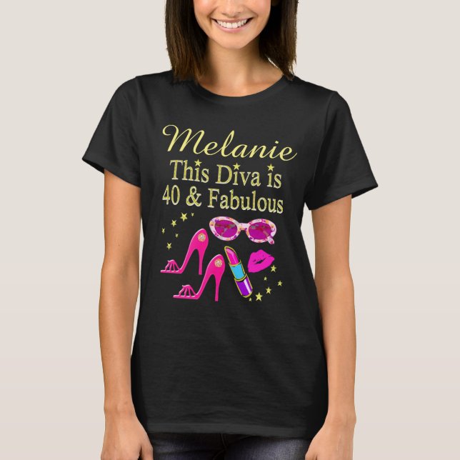 PERSONALIZED FABULOUS 40TH BIRTHDAY T SHIRT (Front)