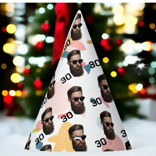 Personalized Face 20th 30th 40th 50th Birthday Party Hat