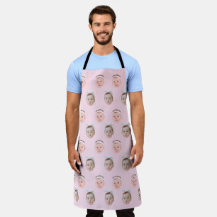 Personalized Face 2 Photos, Custom Face, Dad Mom Apron