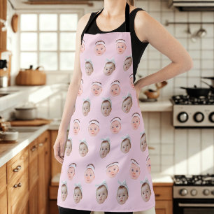 Personalized Face 2 Photos, Custom Face, Dad Mom  Apron