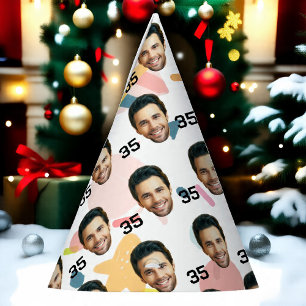 Personalized Face 30th 40th 50th 60th Birthday Party Hat