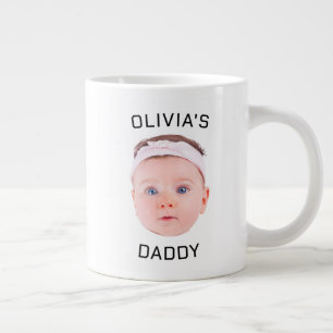 Personalized Face Mug, Custom Baby Mug, Dad Gift Large Coffee Mug