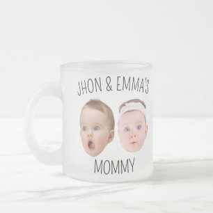 Personalized Face Photo Mug, Mother's Day Gift Frosted Glass Coffee Mug