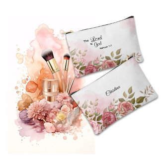 Personalized Faith-Based Nahum 1:7 Accessory Pouch