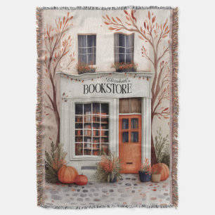 Personalized Fall Book Lover Throw Blanket