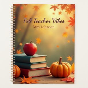 Personalized Fall Teacher Vibes  Planner