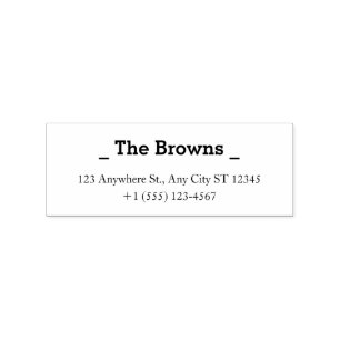 Personalized Family Address Stamp – Simple Style