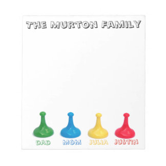 Personalized Family Board Game Lover Notepad