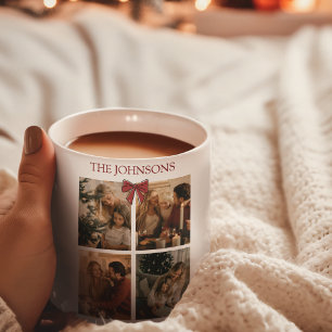 Personalized Family Christmas Photo Collage Mug