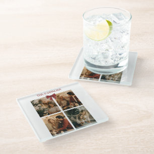 Personalized Family Christmas Photos Coaster