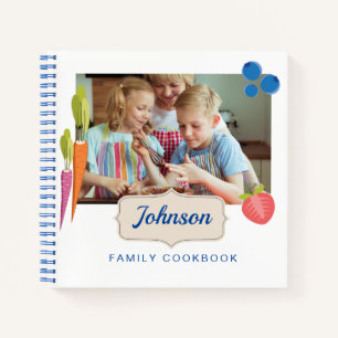 Personalized Family Cookbook (Add Your Photo)  Notebook
