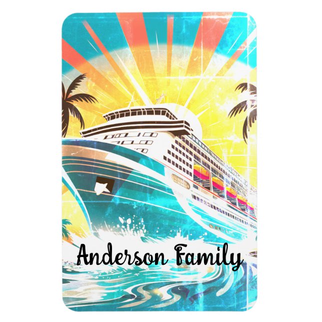 Personalized Family Cruise Magnet (Vertical)