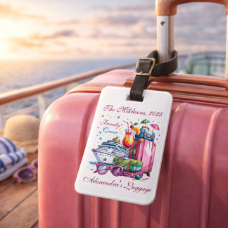 Personalized Family Cruise Name Year Luggage Tag