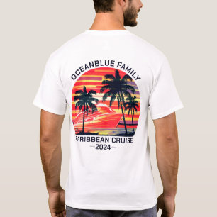 Personalized Family Cruise Vacation Matching Retro T-Shirt