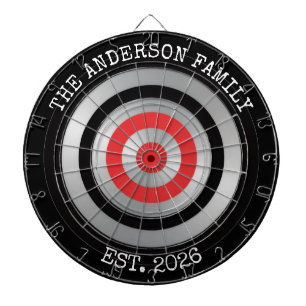 Personalized Family Dartboard Wall Art Sign
