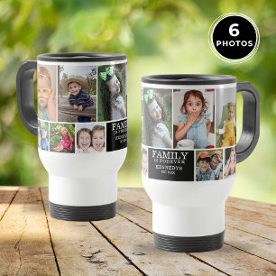 Personalized Family Is Forever 10 Photo Collage Travel Mug