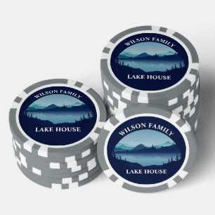 Personalized Family Lake House Reunion Poker Chips