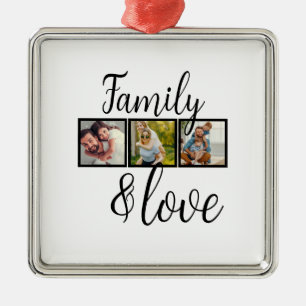 Personalized Family & Love Photo Collage Metal Tree Decoration