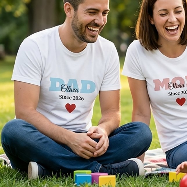 Personalized Family Matching ,mom Dad Baby T-shirt (Creator Uploaded)