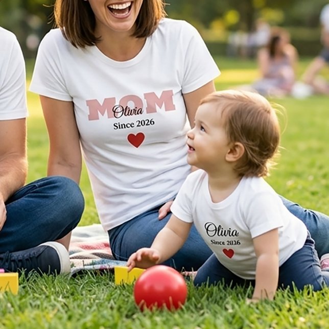 Personalized Family Matching ,mom Dad Baby T-shirt (Creator Uploaded)