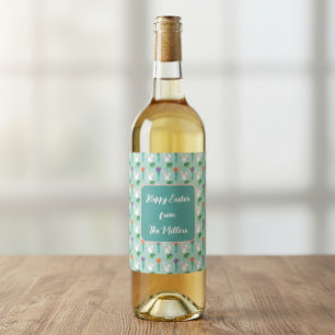 Personalized Family Name Easter Wine Label