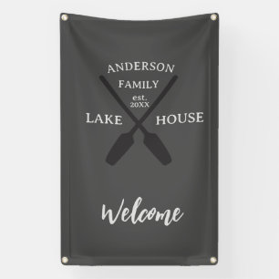 Personalized Family Name Lake House Welcome Banner