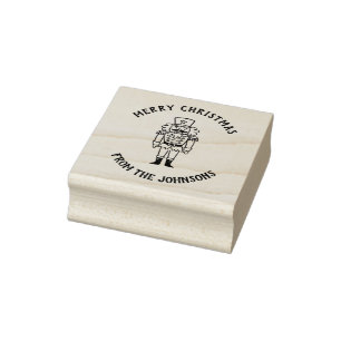 Personalized Family Name Merry Christmas Prince Rubber Stamp