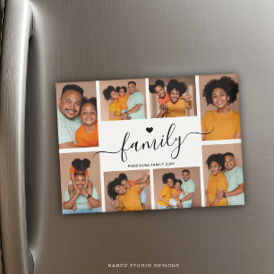 Personalized Family Name Photo Collage Magnet