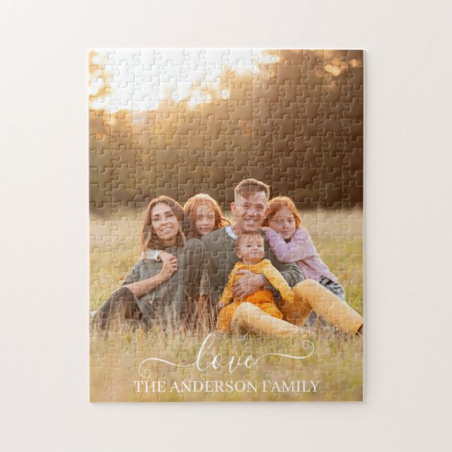 Personalized Family Name Photo Keepsake Jigsaw Puzzle (Vertical)