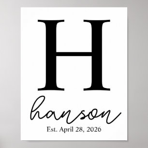 Personalized Family Name Sign - Custom Canvas Boar