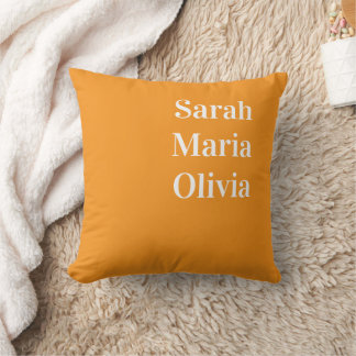 Personalized Family Name Throw Pillow Case, Custom