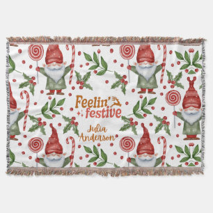 Personalized Family Names, Holiday Blankets Gifts