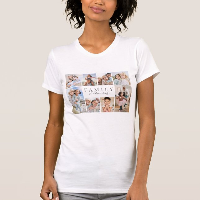Personalized Family Photo Collage T-Shirt (Front)